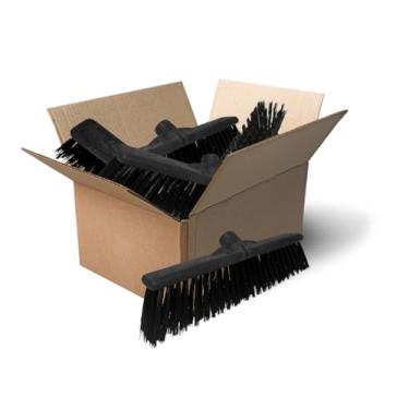 Imagem de Vassoura Gari 40cm Plástico Cerdas Dura De Nylon Area Externa Rua Quintal Varanda 12 Unidades Sem Cabo