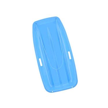 Imagem de Superio Trenó Tobogã de neve para crianças e adultos – 89 cm de comprimento com 2 alças de puxar (azul)