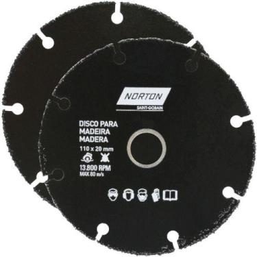 Imagem de Disco de corte para madeira em tungstênio 110 x 20 mm - Norton