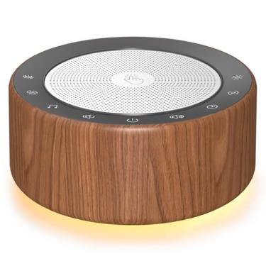 Imagem de White Noise Machine with 30 High Fidelity Soundtracks, 7 Colors Night Lights, Full Touch Metal Grille and Buttons, Timer and Memory Features, Sound Machine for Baby, Adults Halloween Limited Gift