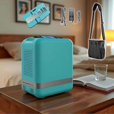 Imagem de Concentrador de OX Compacto para Viagens - Portátil, 96% de Concentração, 6500 mAh Bateria de Alta Capacidade, Fluxo Ajustável 1-7 L/min, Leve 1,5 kg e Funcionamento Contínuo com Bateria Interna