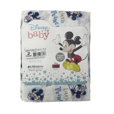 Imagem de 2 Toalhas Fralda Disney Baby - Mickey Coisas De Bebê