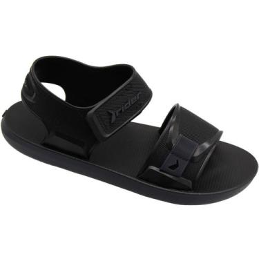 Imagem de Sandália Papete Infantil Rider Kick Juvenil Menino, Preto, Cinza, 32/3