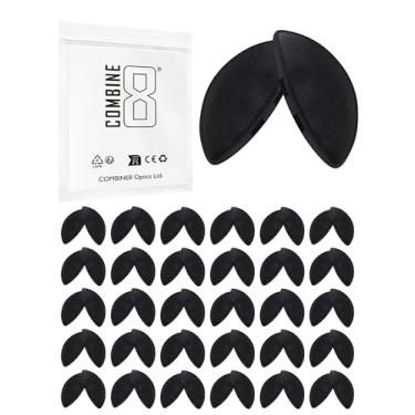 Imagem de Combine8 Almofadas de nariz para óculos, 30 pares de almofadas de nariz pretas antiderrapantes de silicone macio para óculos de sol