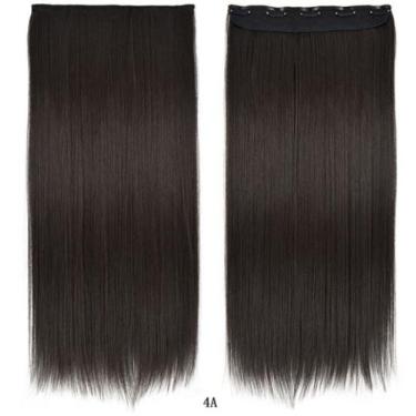 Imagem de Aplique Tic Tac Liso idêntico ao cabelo humano 70cm - GM HAIR, castanh