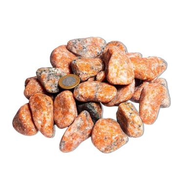 Imagem de 1Kg Calcita Laranja Cascalho Batido Pedra M 20 a 35mm Tipo A