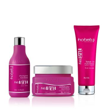 Imagem de Kit Hobety Full Trat Shampoo 300ml + Máscara 300g + Leave-in 240ml