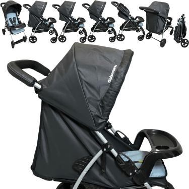 Imagem de Carrinho de Bebe para Passeio Berço Galzerano Romano Blue