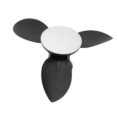 Imagem de Ventiladores de Teto Com Luzes, Arremesso de Teto de Montagem Nivelada Montagem Nivelada de 25 pol. (BLACK)