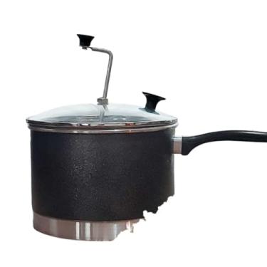 Imagem de Panela Pipoqueira aluminio Grande profissional n 20 com tampa de Vidro pipoca