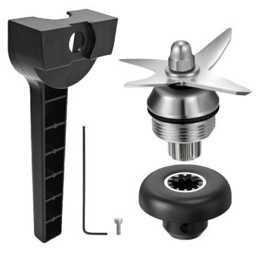 Imagem de Para peças de reposição de lâminas Vitamix, peças de liquidificador de 5200/5500/5000 & Classic Series | Serve para recipientes de 64/48/947 g | Kit de aço inoxidável com chave e soquete de