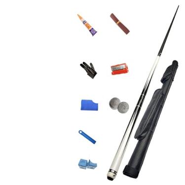 Imagem de Taco de Sinuca Profissional 1/2 Estrutura Taco de Bilhar de Bordo Canadense 147cm (58in) - Cabeça de Haste Não Intercambiável 10mm/11.5mm/13mm (A Tacos de bilhar e acessórios+ barril de tacos, 13mm)