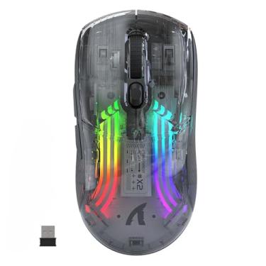 Imagem de Mouse Attack Shark X2 - Mouse Gamer Sem Fio, RGB, 2.4G/Bluetooth, 26000DPI, 6 Botões Programáveis, Bateria 500mAh (150h Uso), RGB Chroma, Compatível com PC/PS5/Mac - Presente para Gamers (Preto)