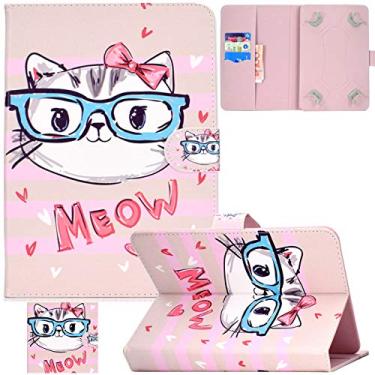 Imagem de Capa universal para tablet de 10.0, capa de couro PU Artyond com suporte para cartão para iPad 9,7 2018 2017/iPad Air 1 2/Galaxy Tab A 10.1/Tab E 9.6/Fire HD 10/ e mais tablets de 9 a 10,5 polegadas