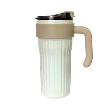 Imagem de Copo Térmico Standard 800ml com Alça e Canudo em Inox (Creme)