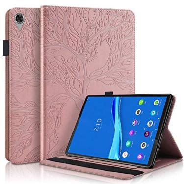 Imagem de Capa para Lenovo Tab M10 HD 2ª geração 10,1 polegadas 2020 TB-X306F/TB-X306X capa fólio de couro sintético premium com suporte para caneta para tablet Lenovo – ouro rosa
