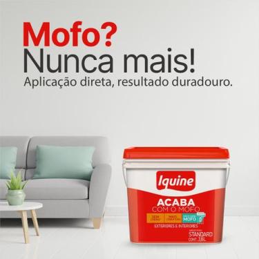 Imagem de Tinta Antimofo Renova Tetos Banheiro Branco Fosco Aveludado 3,6L - Iqu