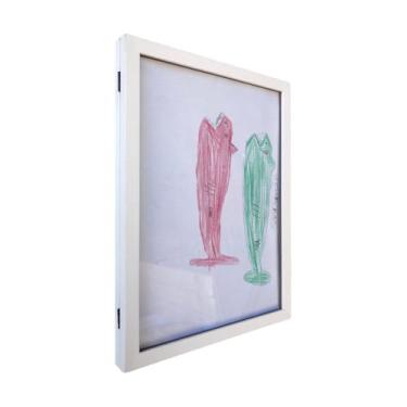 Imagem de Kiaga Quadro Expositor Moldura Guarda Desenhos para Folhas A4-1,5x2,5