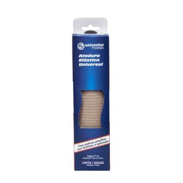 Imagem de Atadura Elástica com Práticas Presilhas - UNICENTER, 15cm x 1,3m