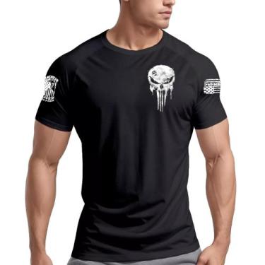 Imagem de Camiseta Dry Fit Original Masculina Caveira Muscle Fit, G, Justiceiro 