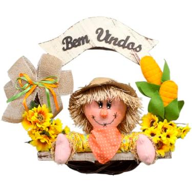 Imagem de Decoração Guirlanda Espantalhos Caipira Enfeite Festa Junina Menino