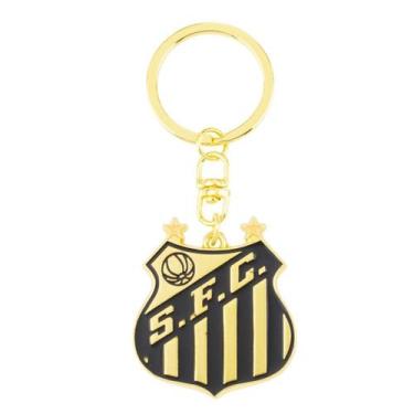 Imagem de Chaveiro Dourado Escudo Time 4cm - Santos - Taimes