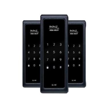 Imagem de Kit 3 unidades - papaiz fechadura eletronica smart lock sl 140 preto s