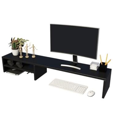 Imagem de Suporte Notebook E Monitor Apoio Mesa Escritorio Preto