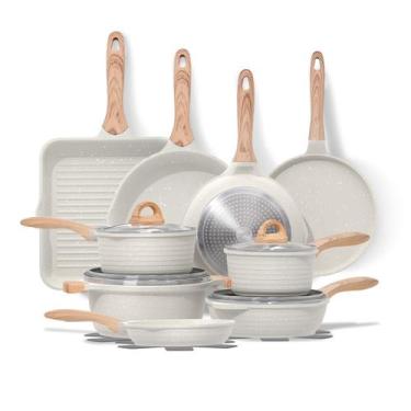 Imagem de Conjunto de utensílios de cozinha JEETEE 23 unidades antiaderentes com