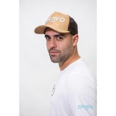 Imagem de Boné Bravo Camurça Bege com Marrom, Bege, Marrom
