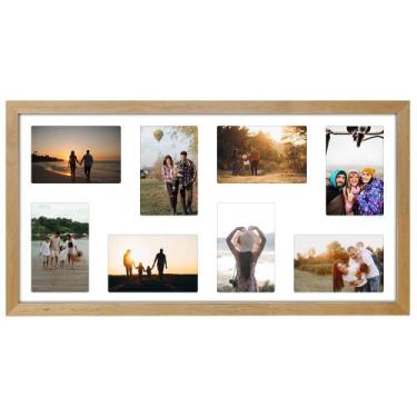 Imagem de Quadro Multifotos 8 Fotos 10x15 Porta Retrato de Parede 30x60 - SHD So