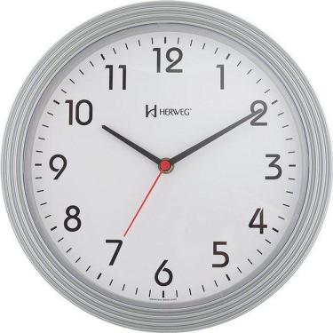 Imagem de Relógio De Parede Prata Metálico 28Cm Herweg 6633-070