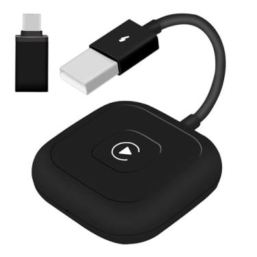 Imagem de KANUNIX Adaptador CarPlay sem fio, dongle Carplay sem fio de 5 GHZ converte Carplay com fio para sem fio, conexão automática, preto