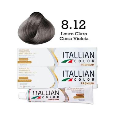Imagem de 2 Unidades Coloração Itallian Color 8.12 Louro Claro Cinza Violeta - I