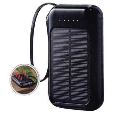 Imagem de Power Bank Solar Minimen 10000mAh com Entradas Tipo-C, USB-A e Carga R