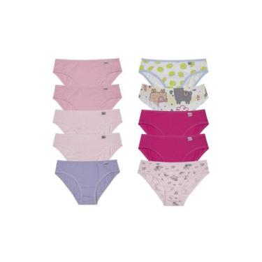 Imagem de Calcinha Miss DelRio Infantil Em Cotton 512222 C/10, Sortido k1, M