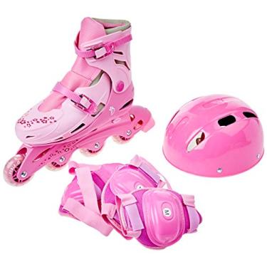 Imagem de Patins 4 Rodas Ajustáveis Fenix Rosa