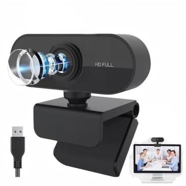Imagem de Webcam Com Microfone, Webcam Hd 1080p, Webcam De Computador, Foco Automático Plug And Play, Câmera Usb Para Laptop, Pc/Mac, Aprendizagem Online, Vídeo, Gravação
