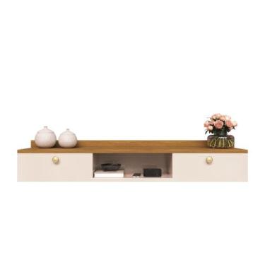 Imagem de Rack Suspenso Home Para Tv Bancada Flutuante 2 Portas Sala Quarto - Be