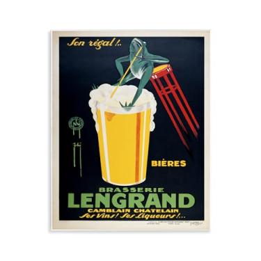 Imagem de Stupell Industries Design de arte de placa de parede de publicidade de sapo antigo e cerveja por Marcus Jules, 28 x 35 cm