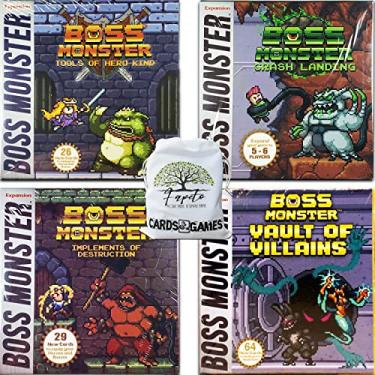 Imagem de Fapeto Travel Drawstring Bag Bundle with Pack of Boss Monster -Only Expansions- (Tools of Hero-Kind, Crash Landing, Implements of Destruction & Vault of Villains)