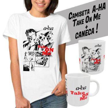 Imagem de Camiseta camisa  banda A-HA rock, pop,new wave + caneca - LADO B ROCK 