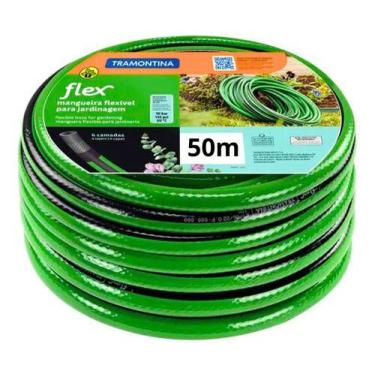 Imagem de Mangueira Flex Jardim Tramontina Verde Faixa Preta 50m