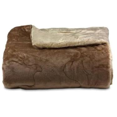 Imagem de Edredom Buettner Queen Plush Flannel Dupla Face 240mx260m Khaki Escuro