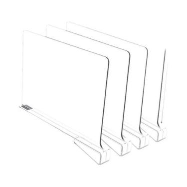 Imagem de Divisórias De Armário De Acrílico Transparente Ajustável Placa De Part