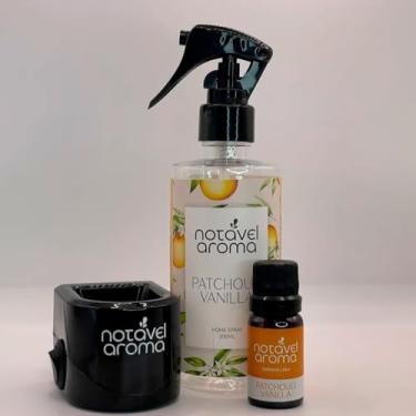 Imagem de Kit Home Spray Aromatizador Difusor Eletrico Essencia Concentrada 10ml (PRETO, PATCHOULI VANILLA)