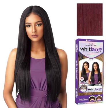 Imagem de Sensationnel Cloud9 Que Renda? Peruca de Renda Suíça 13"X6" - Janelle - Borgonha