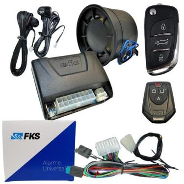Imagem de Alarme Automotivo AntiFurto Completo Com Chave Canivete e Controle Tra
