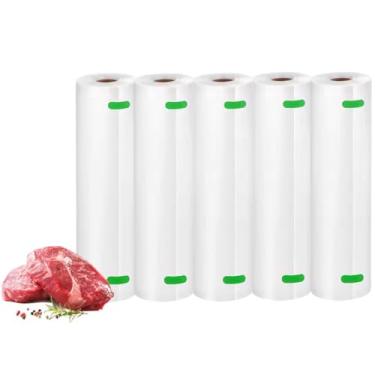 Imagem de Plástico Gofrado Para Seladora A Vácuo 5 Rolos 15cm x 5m Reutilizável Livre De BPA Resistente Para Conservação De Alimentos