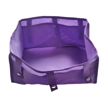 Imagem de ChuYiElegance Bolsa para andador sob o assento, cesta de substituição dobrável para andador de quatro rodas, para livros, itens essenciais para compras, Roxo